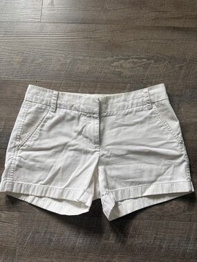 J. Crew White Cotton Chino Shorts